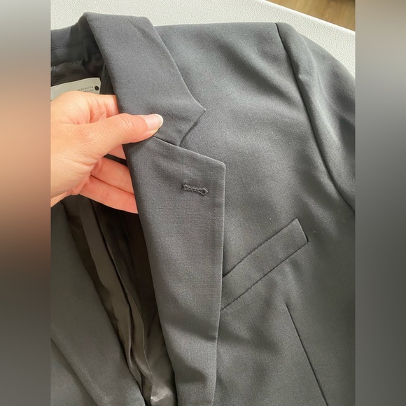 Zara Oversized Wool Blend Jacket Blazer Coat ZW Collection Black size XS NWT - Picture 14 of 16